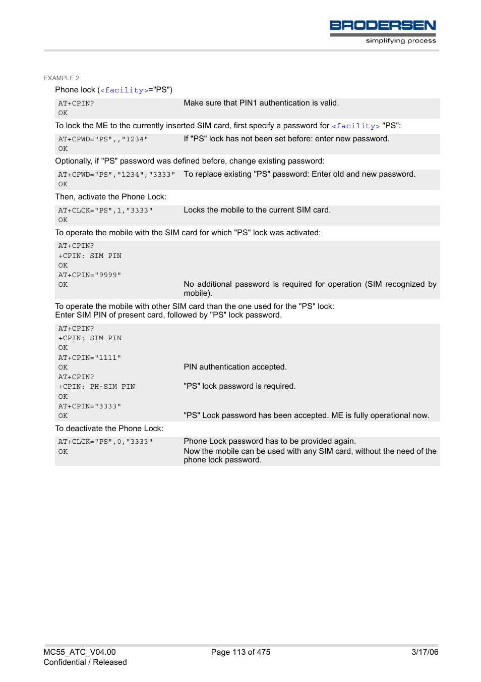 Siemens Brodersen MC55 AT User Manual | Page 113 / 475