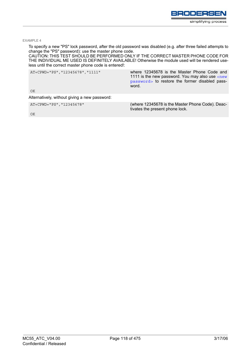 Siemens Brodersen MC55 AT User Manual | Page 118 / 475