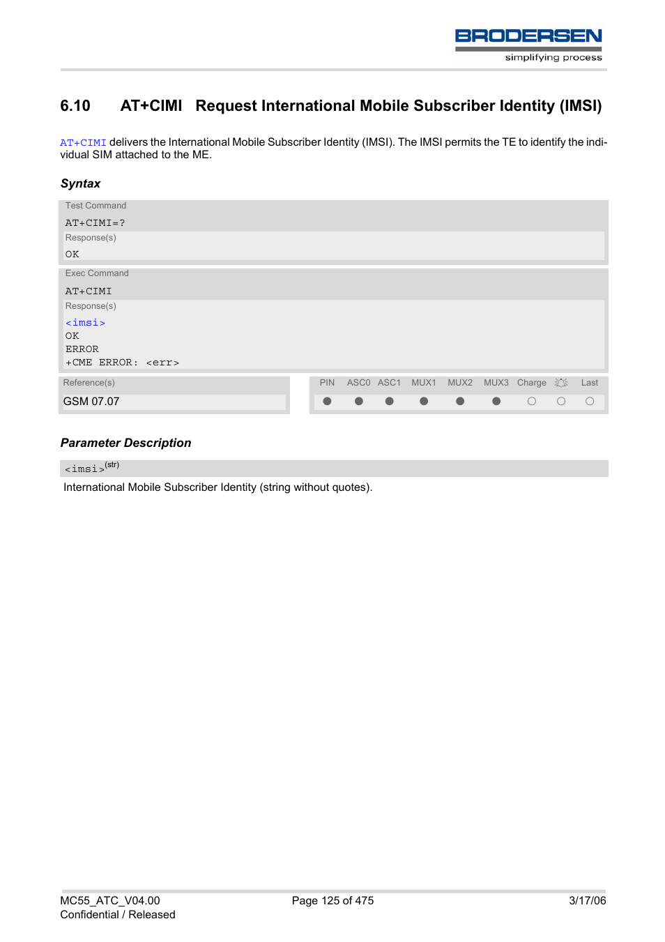 Siemens Brodersen MC55 AT User Manual | Page 125 / 475