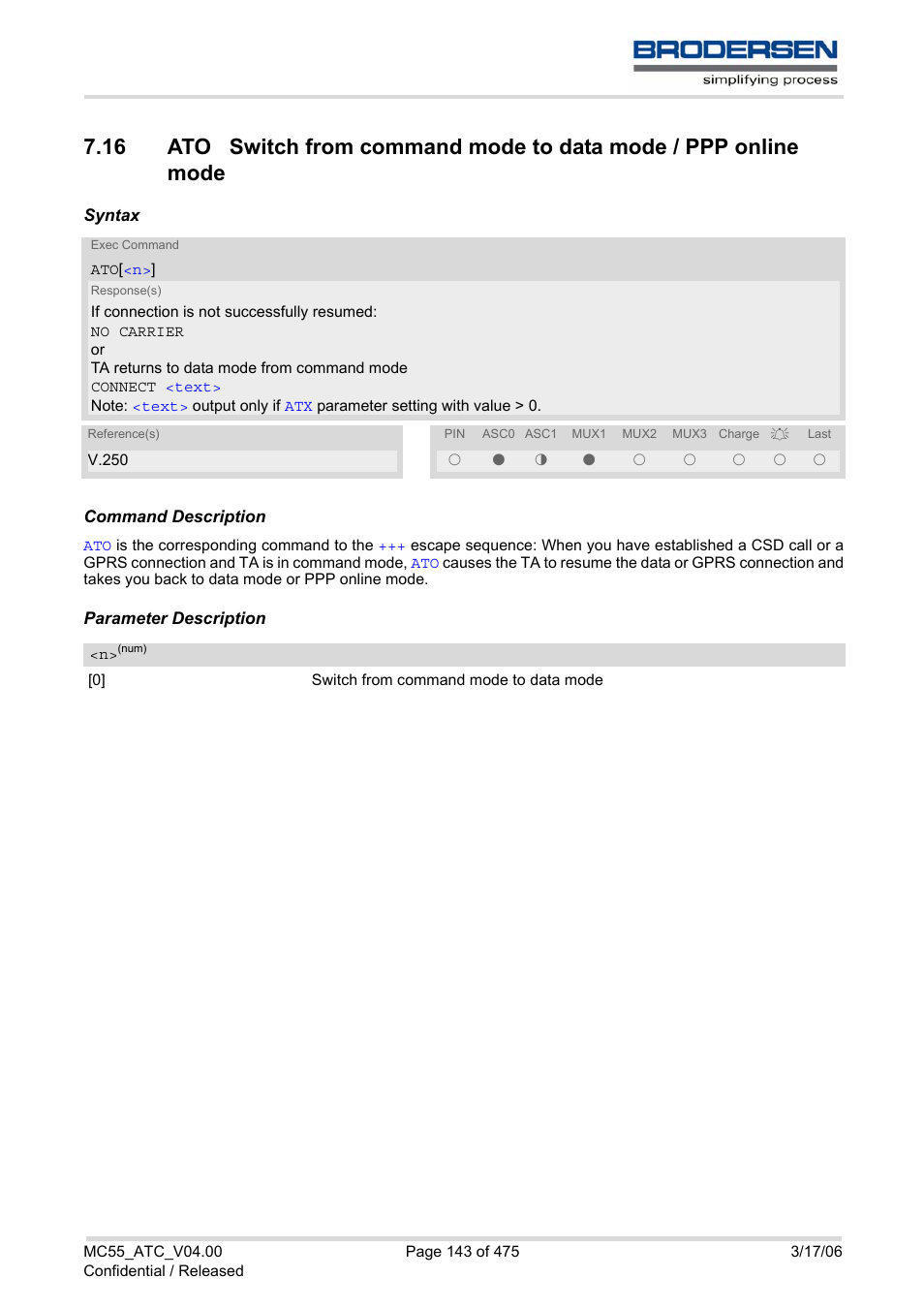 Siemens Brodersen MC55 AT User Manual | Page 143 / 475