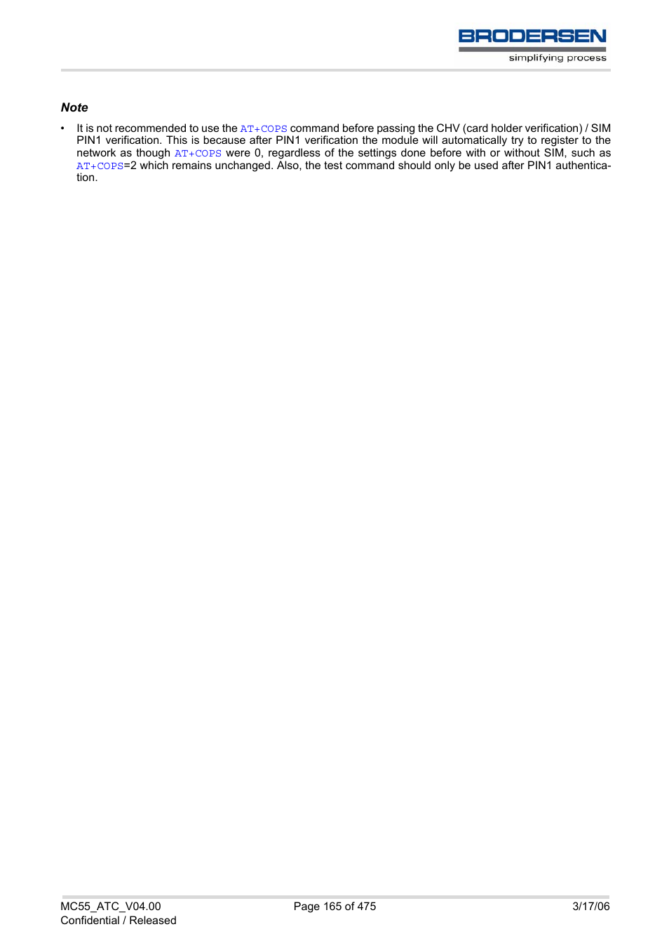 Siemens Brodersen MC55 AT User Manual | Page 165 / 475