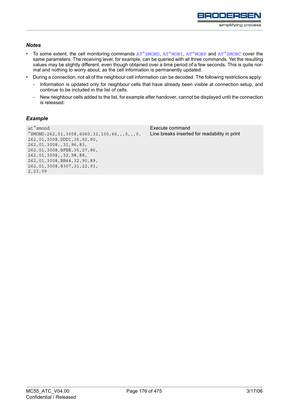 Siemens Brodersen MC55 AT User Manual | Page 176 / 475