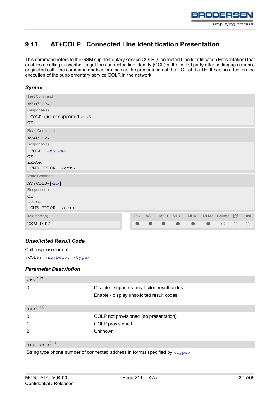 Siemens Brodersen MC55 AT User Manual | Page 211 / 475