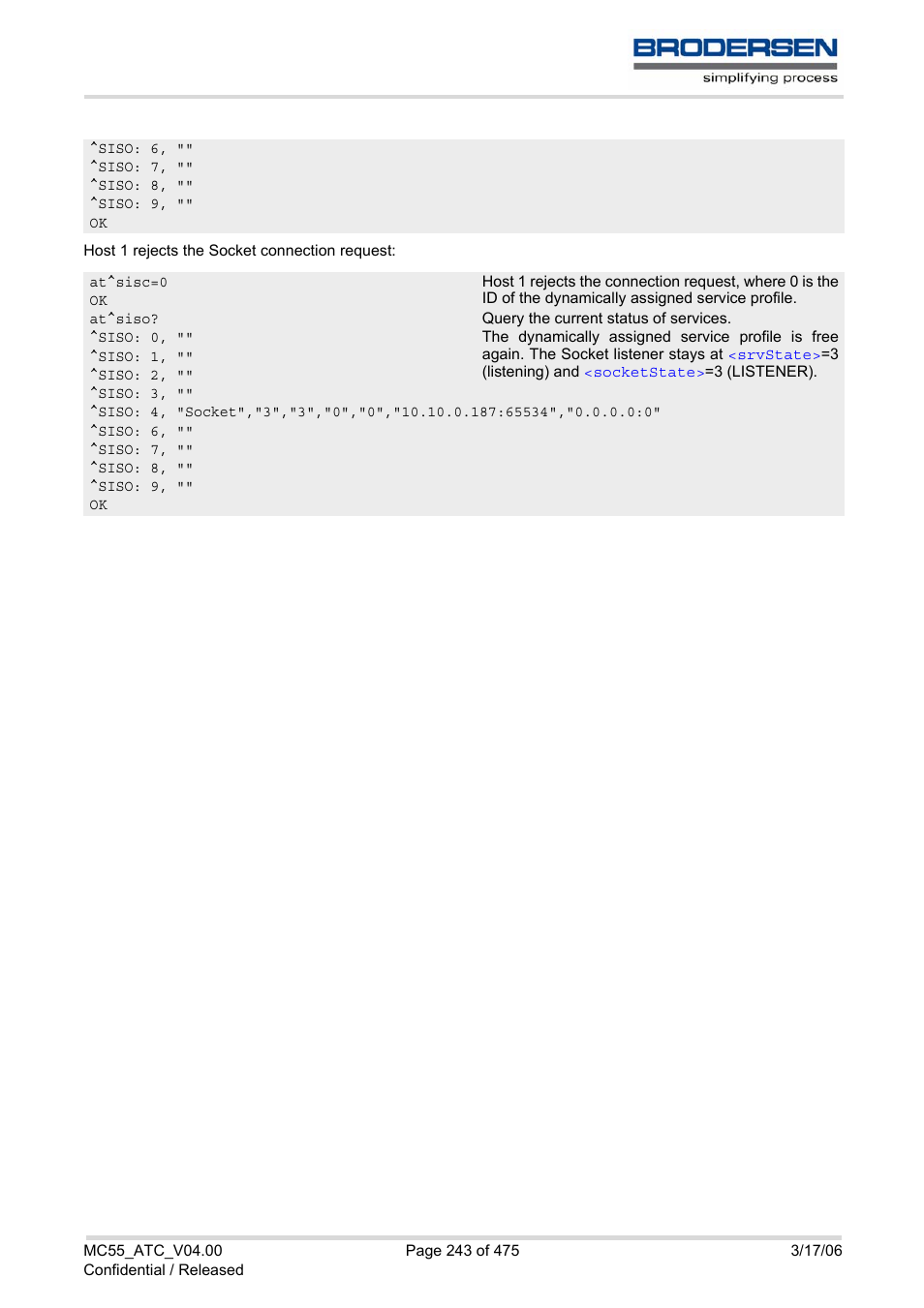 Siemens Brodersen MC55 AT User Manual | Page 243 / 475