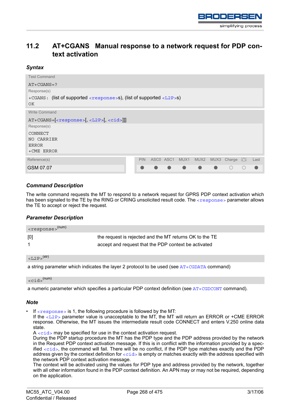 Siemens Brodersen MC55 AT User Manual | Page 268 / 475