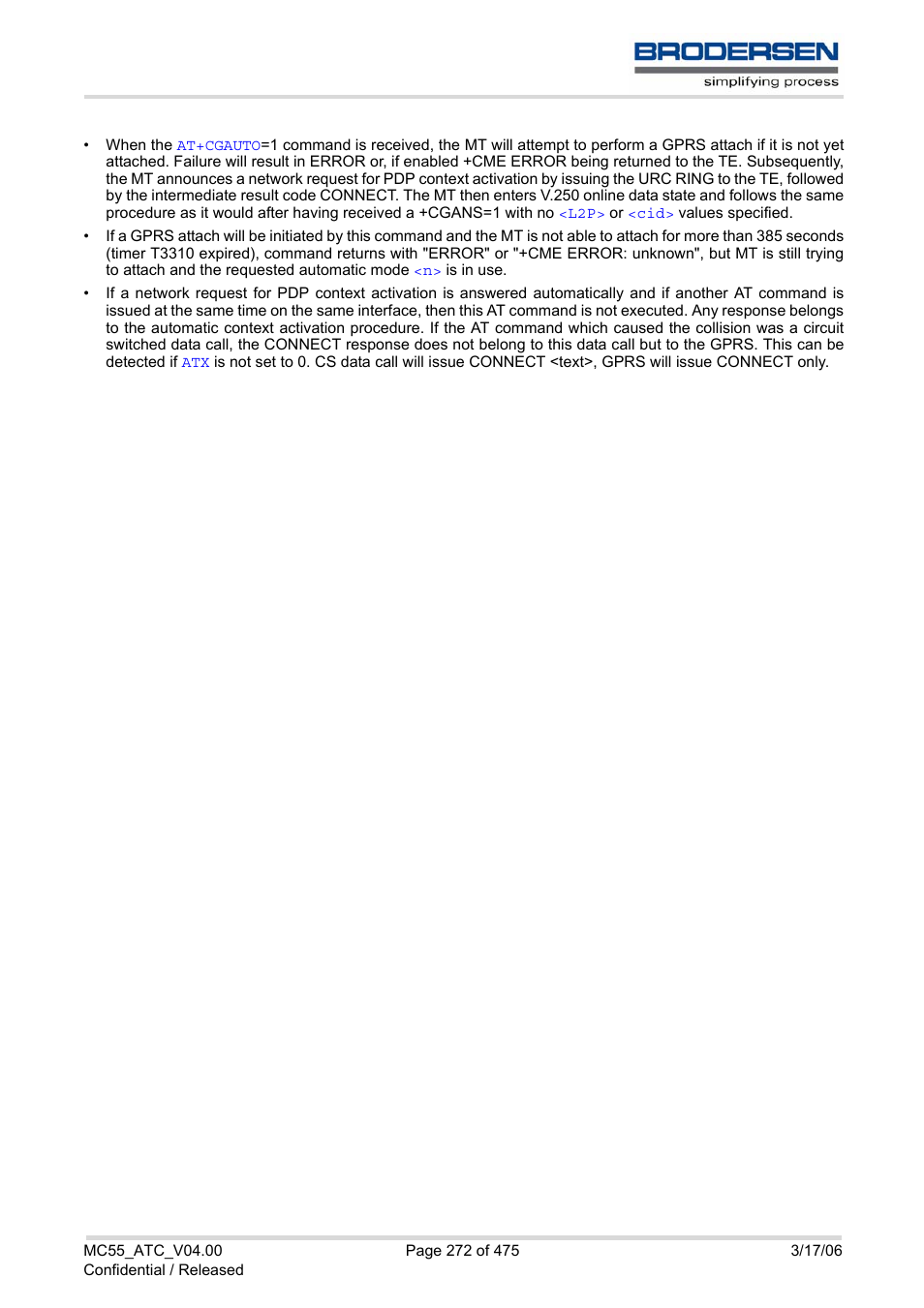 Siemens Brodersen MC55 AT User Manual | Page 272 / 475