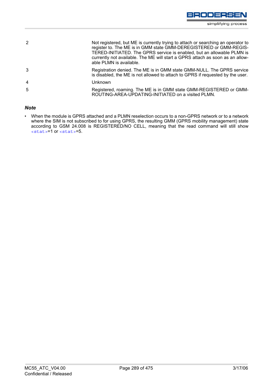 Siemens Brodersen MC55 AT User Manual | Page 289 / 475