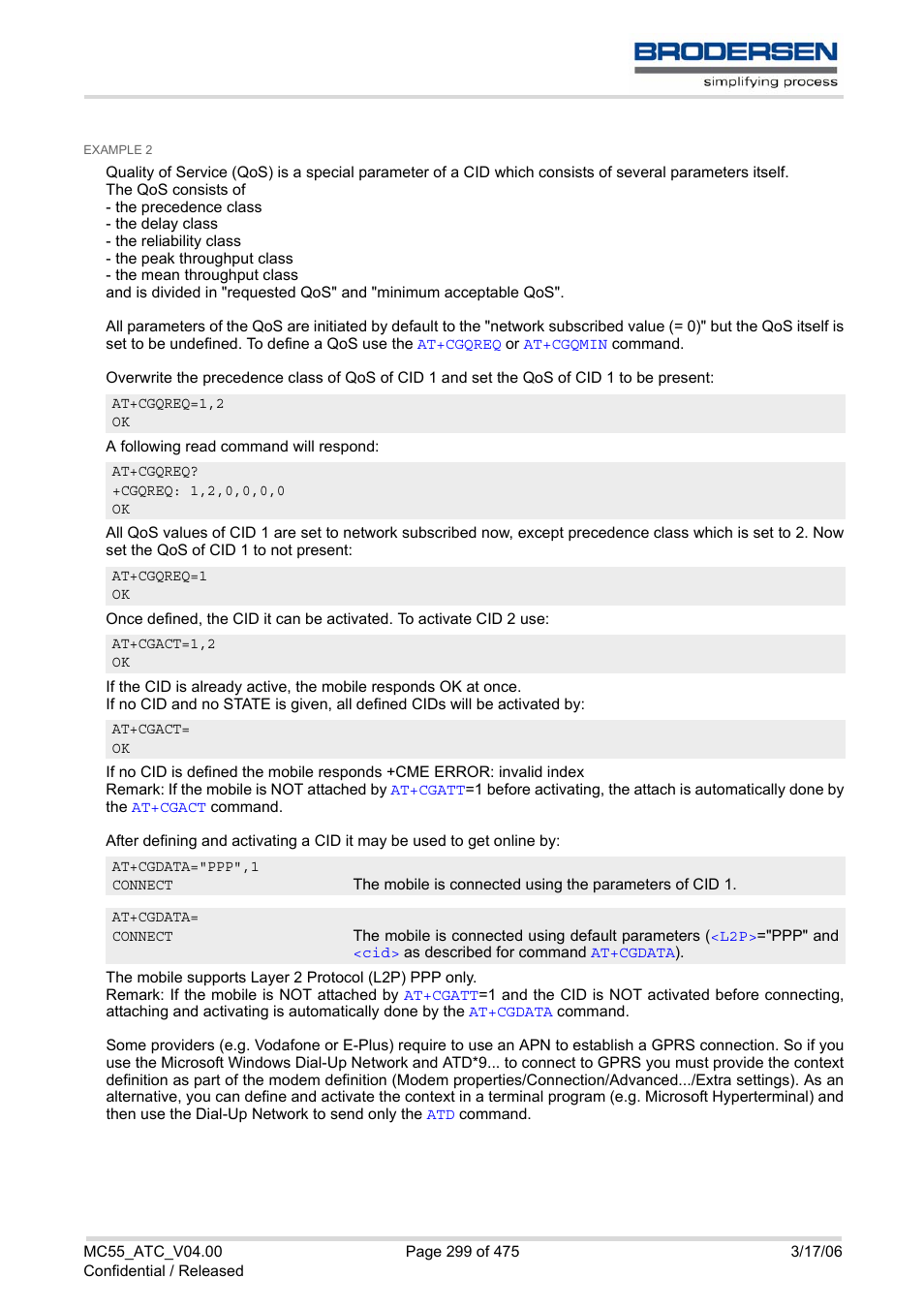 Siemens Brodersen MC55 AT User Manual | Page 299 / 475