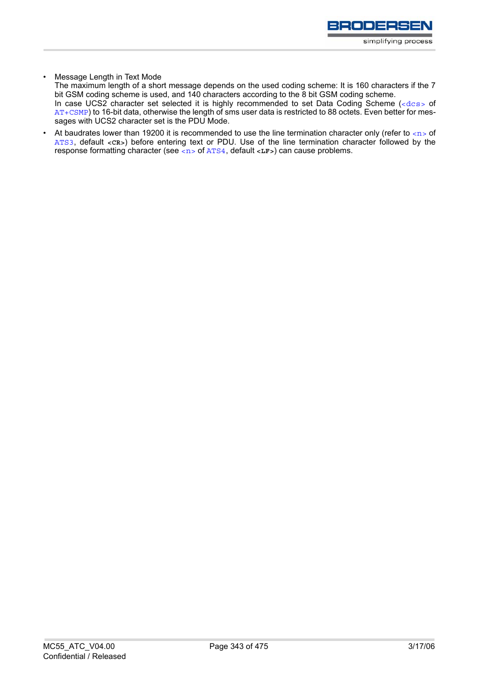 Siemens Brodersen MC55 AT User Manual | Page 343 / 475