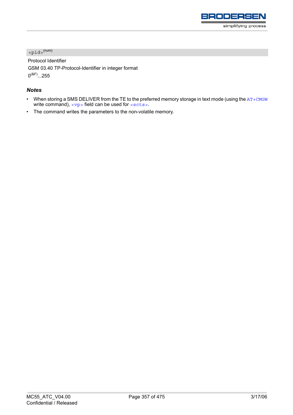 Siemens Brodersen MC55 AT User Manual | Page 357 / 475