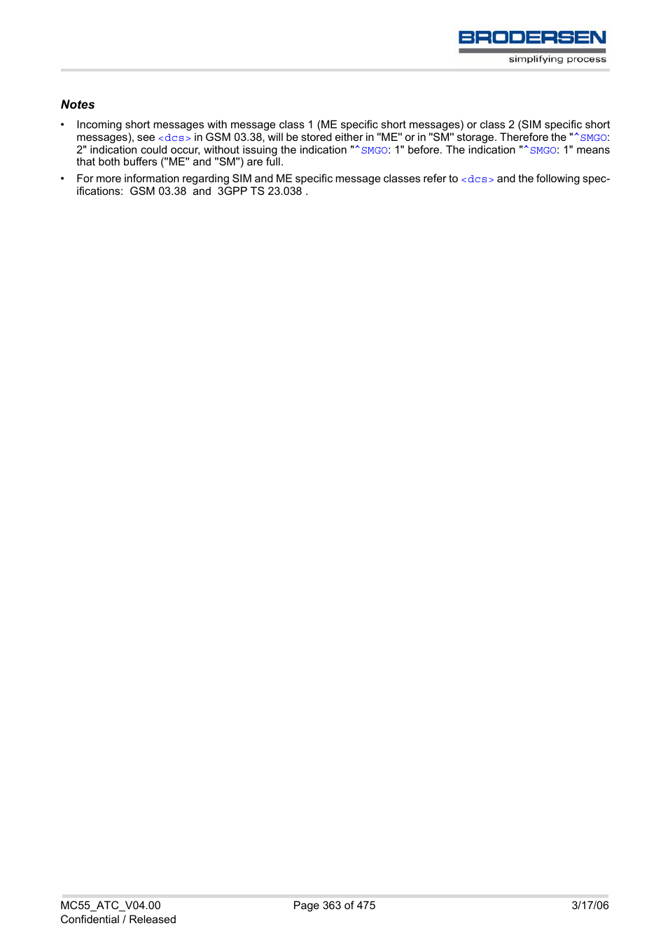 Siemens Brodersen MC55 AT User Manual | Page 363 / 475