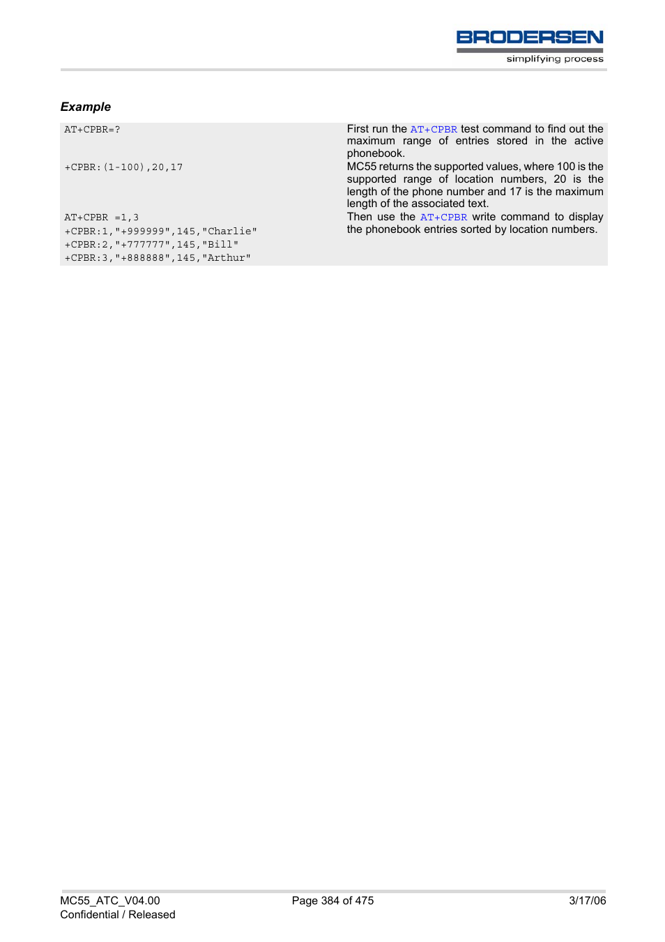 Siemens Brodersen MC55 AT User Manual | Page 384 / 475