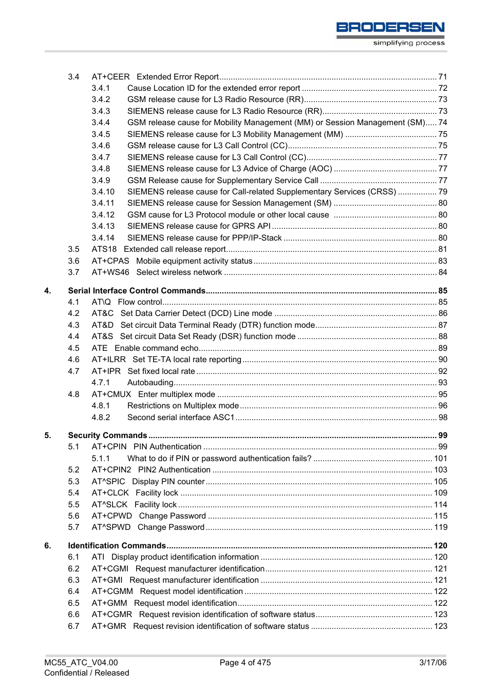 Siemens Brodersen MC55 AT User Manual | Page 4 / 475