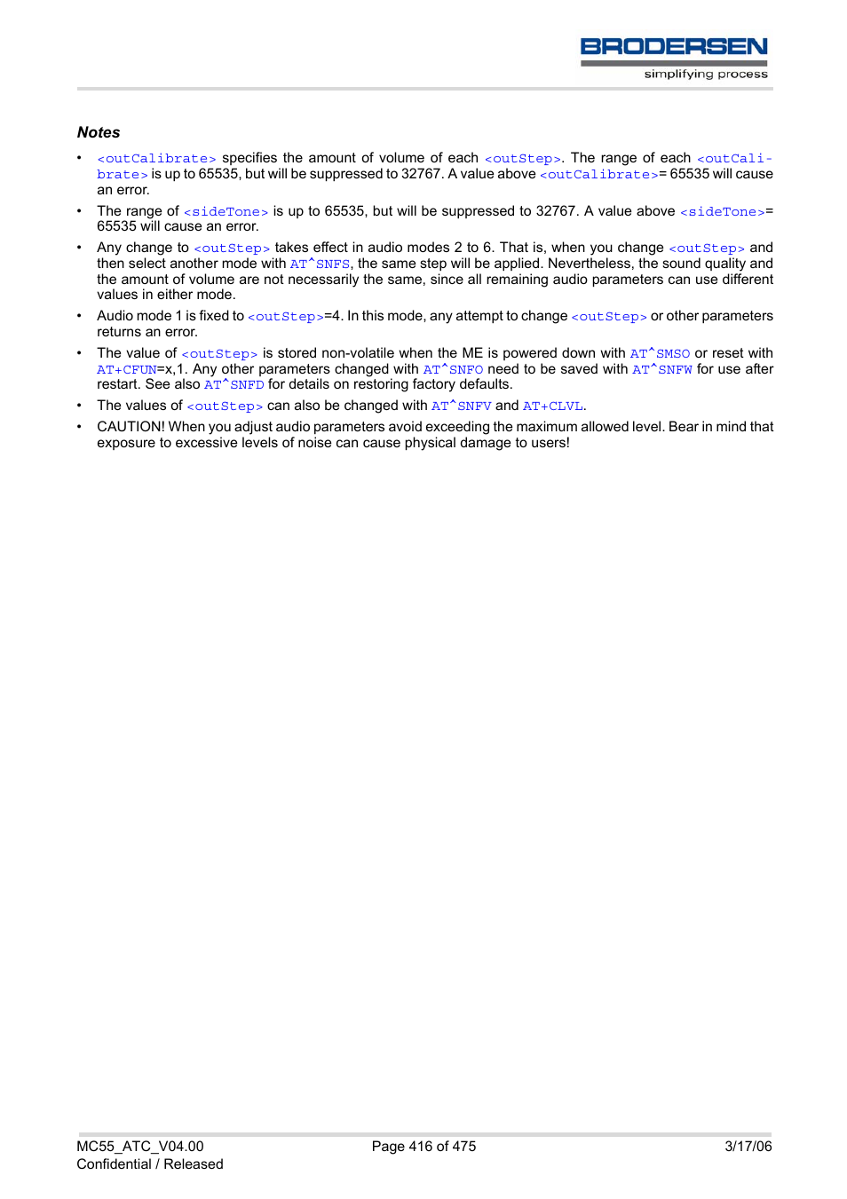 Siemens Brodersen MC55 AT User Manual | Page 416 / 475