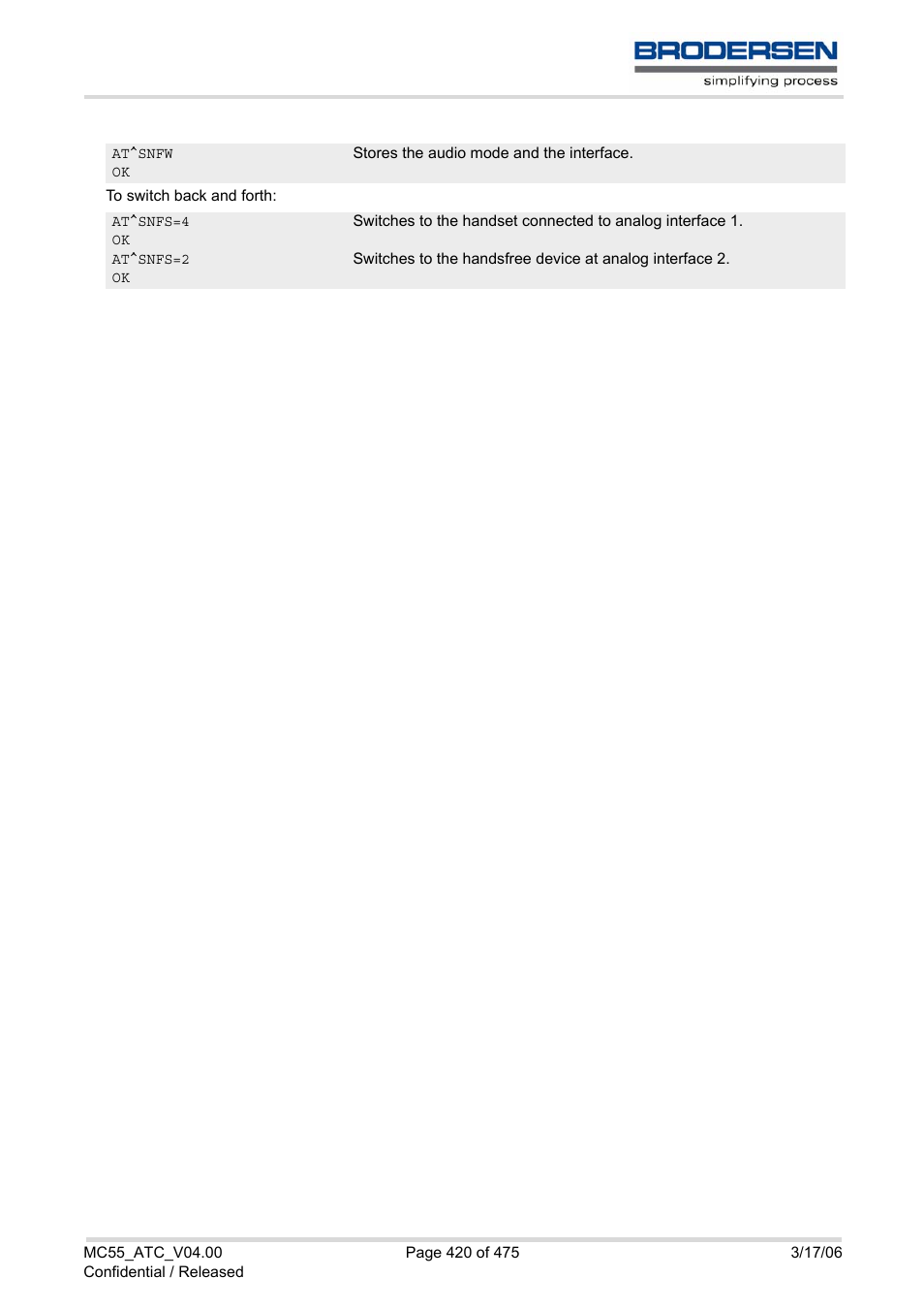 Siemens Brodersen MC55 AT User Manual | Page 420 / 475