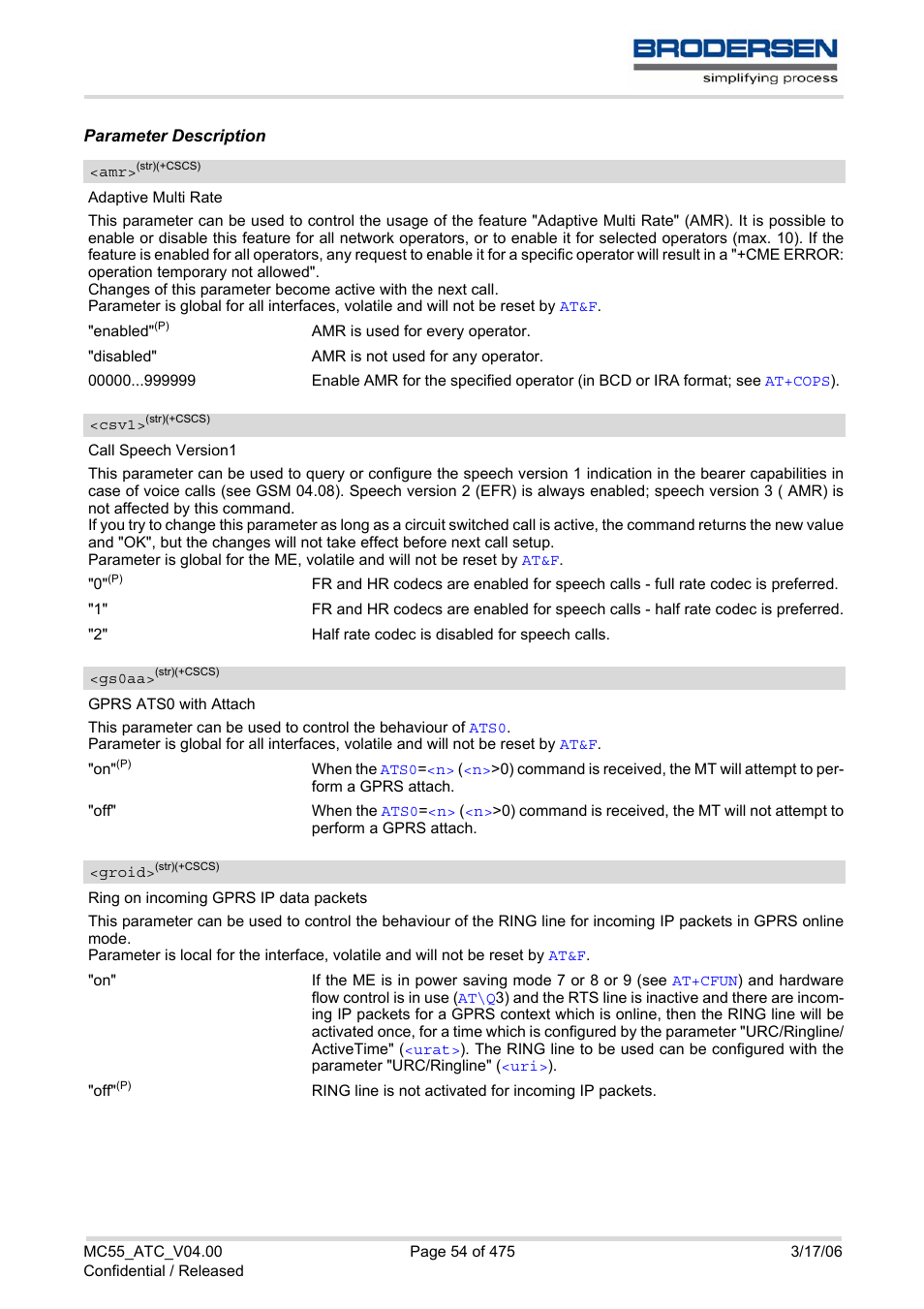 Csv1, Gs0aa, Groid | Siemens Brodersen MC55 AT User Manual | Page 54 / 475