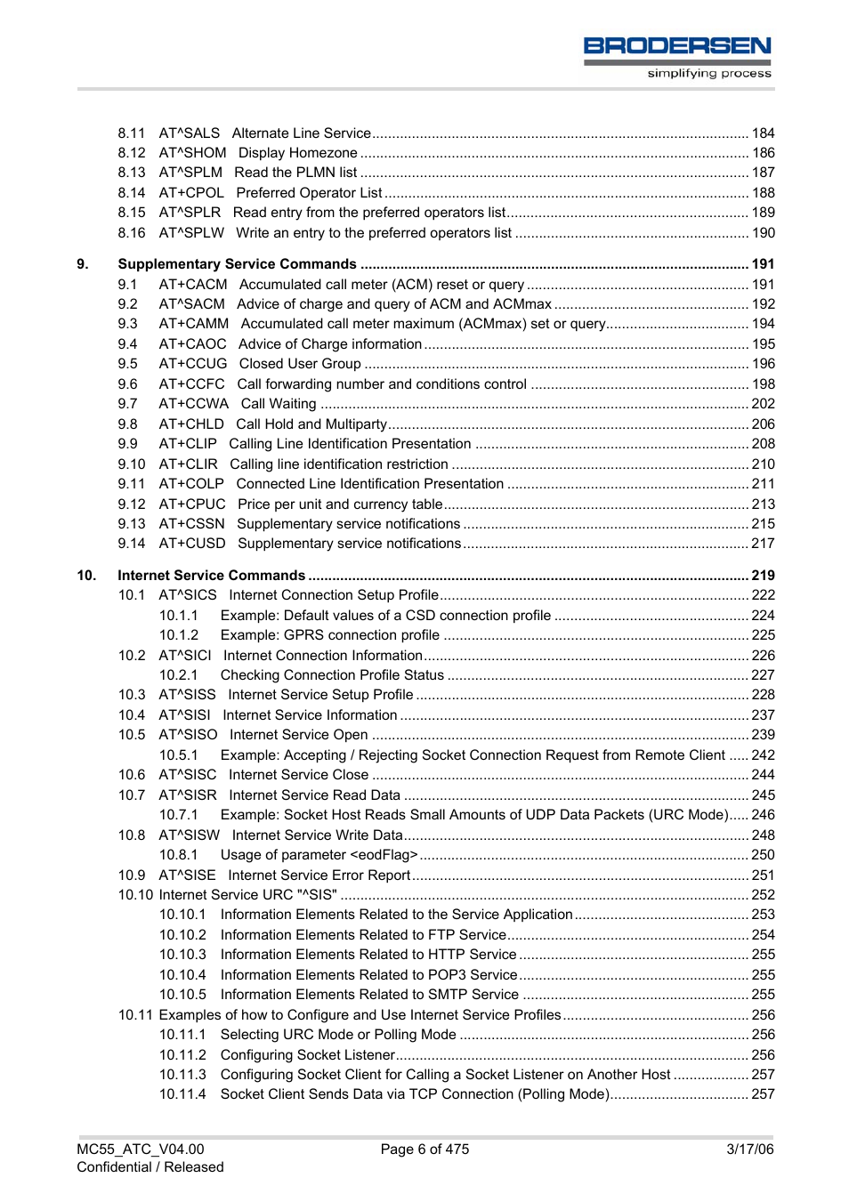 Siemens Brodersen MC55 AT User Manual | Page 6 / 475