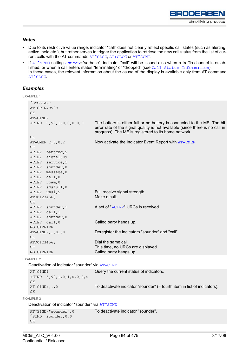 Siemens Brodersen MC55 AT User Manual | Page 64 / 475