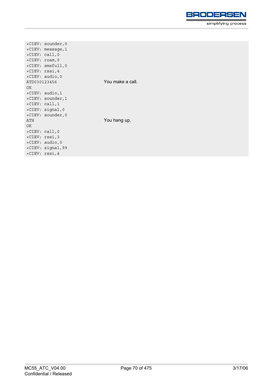 Siemens Brodersen MC55 AT User Manual | Page 70 / 475