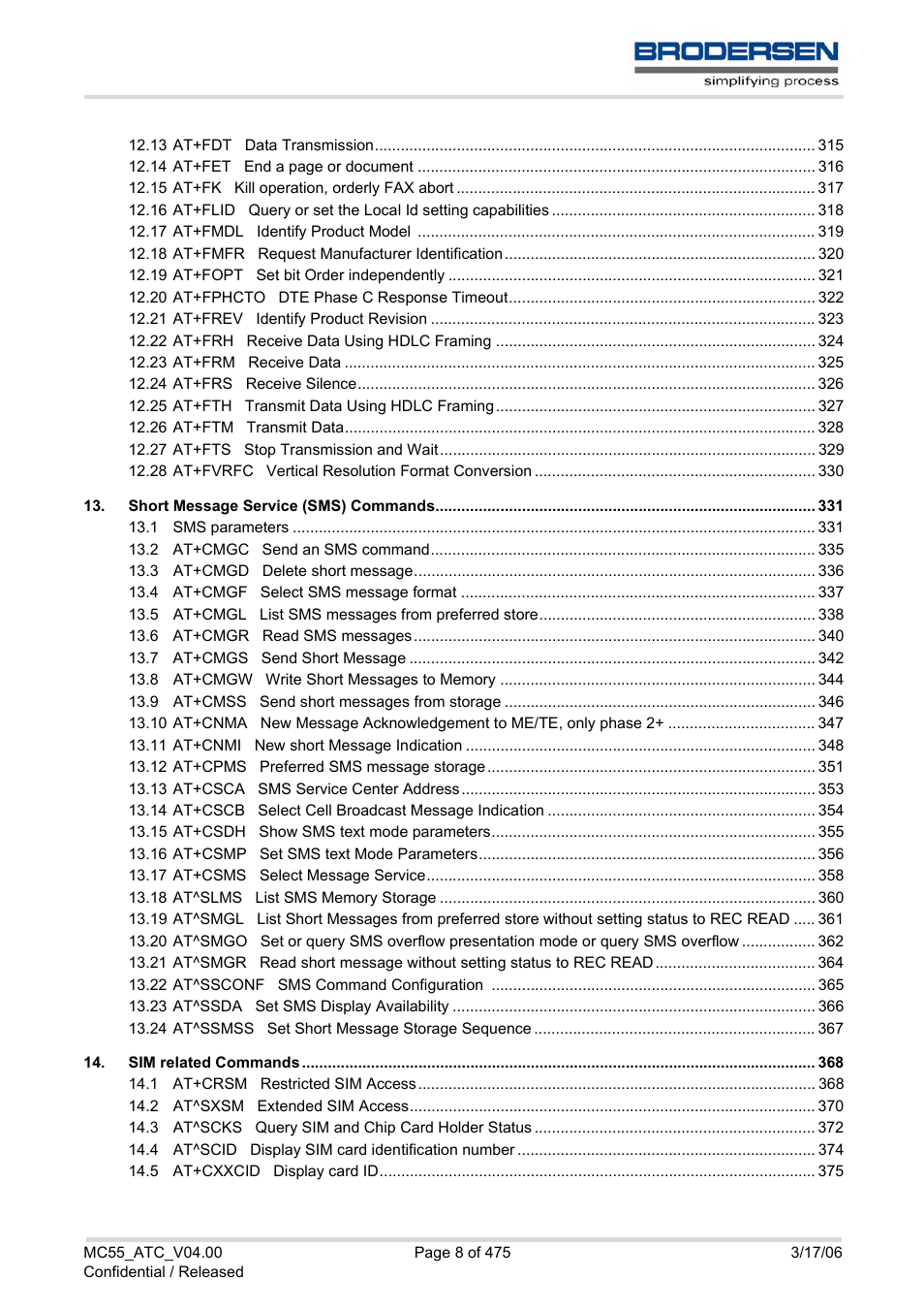 Siemens Brodersen MC55 AT User Manual | Page 8 / 475