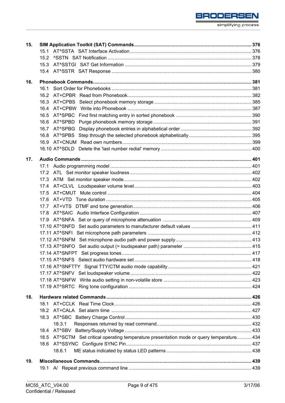 Siemens Brodersen MC55 AT User Manual | Page 9 / 475