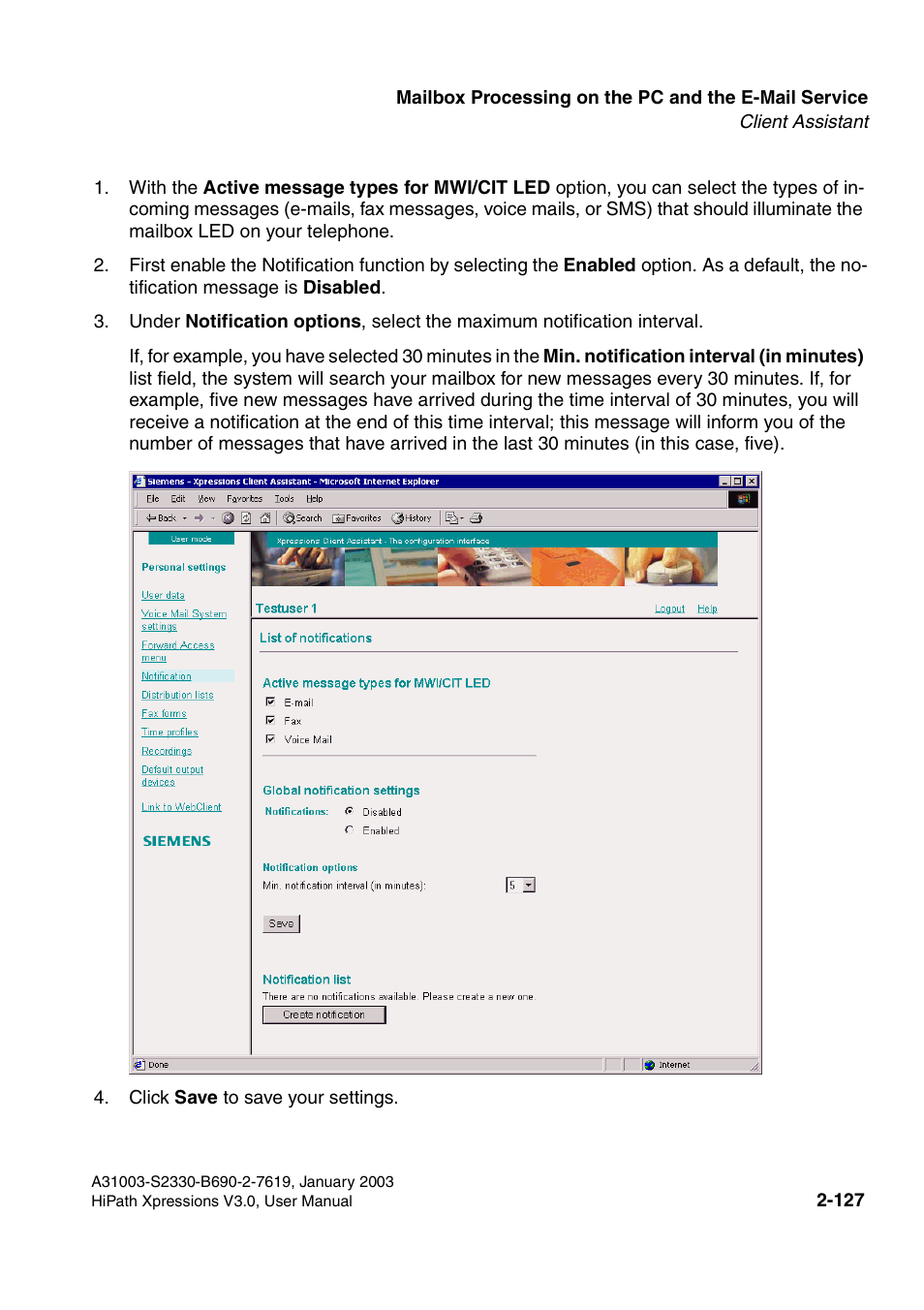 Siemens HiPath Xpressions Unified Messaging User Manual | Page 143 / 278