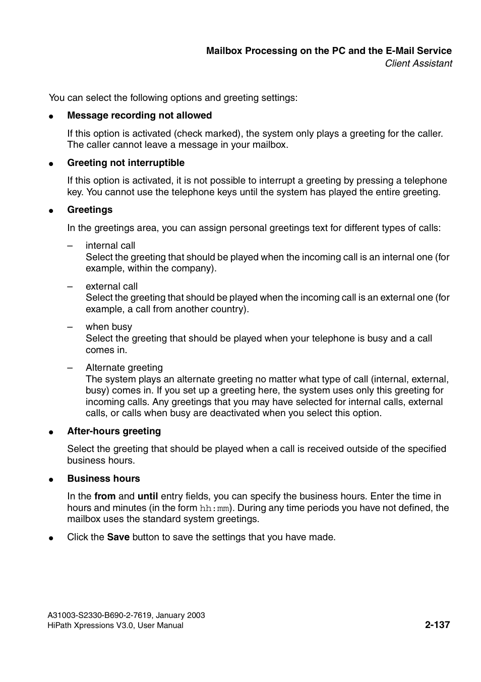 Siemens HiPath Xpressions Unified Messaging User Manual | Page 153 / 278