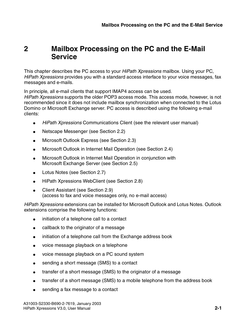 Siemens HiPath Xpressions Unified Messaging User Manual | Page 17 / 278