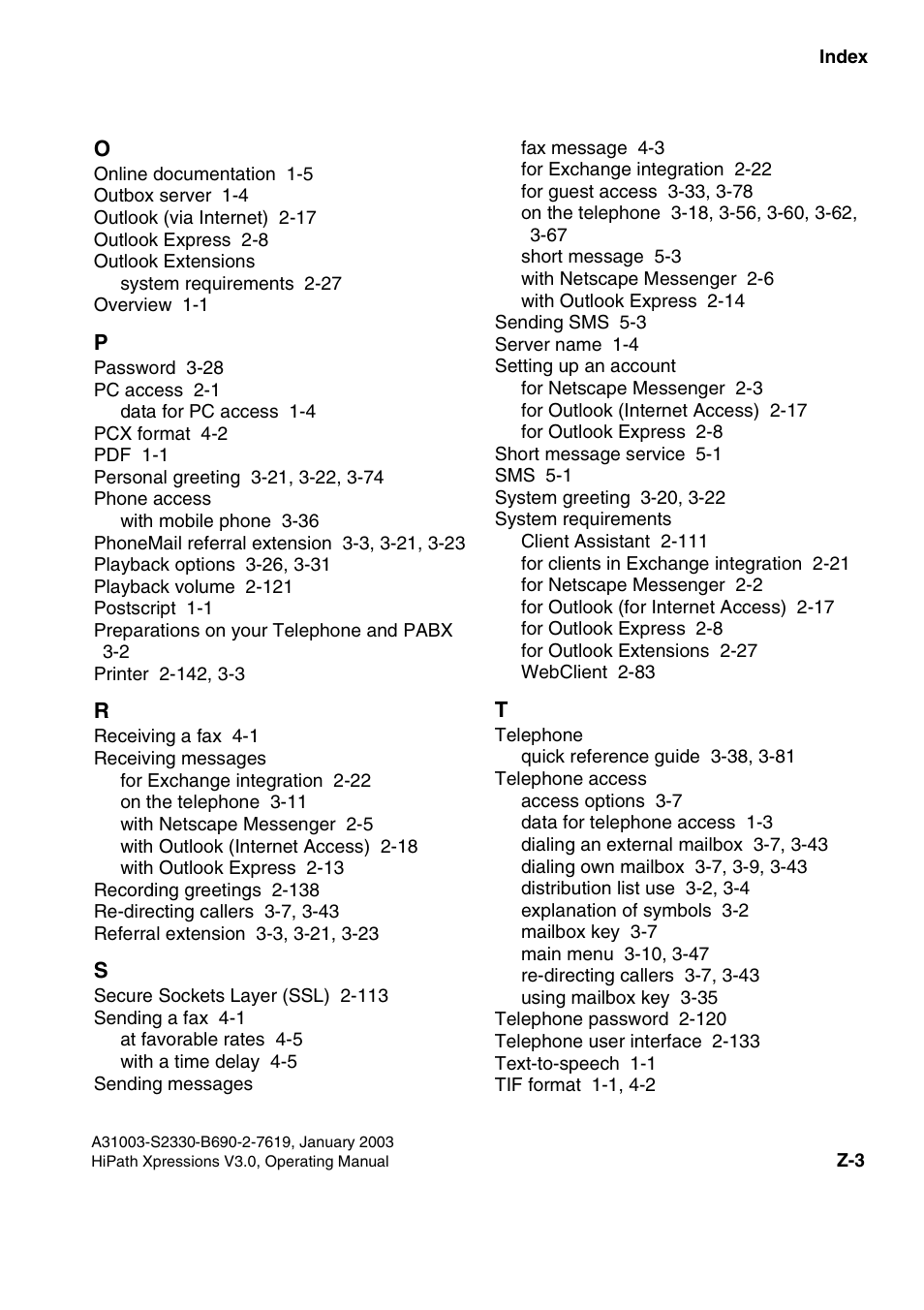 Siemens HiPath Xpressions Unified Messaging User Manual | Page 275 / 278