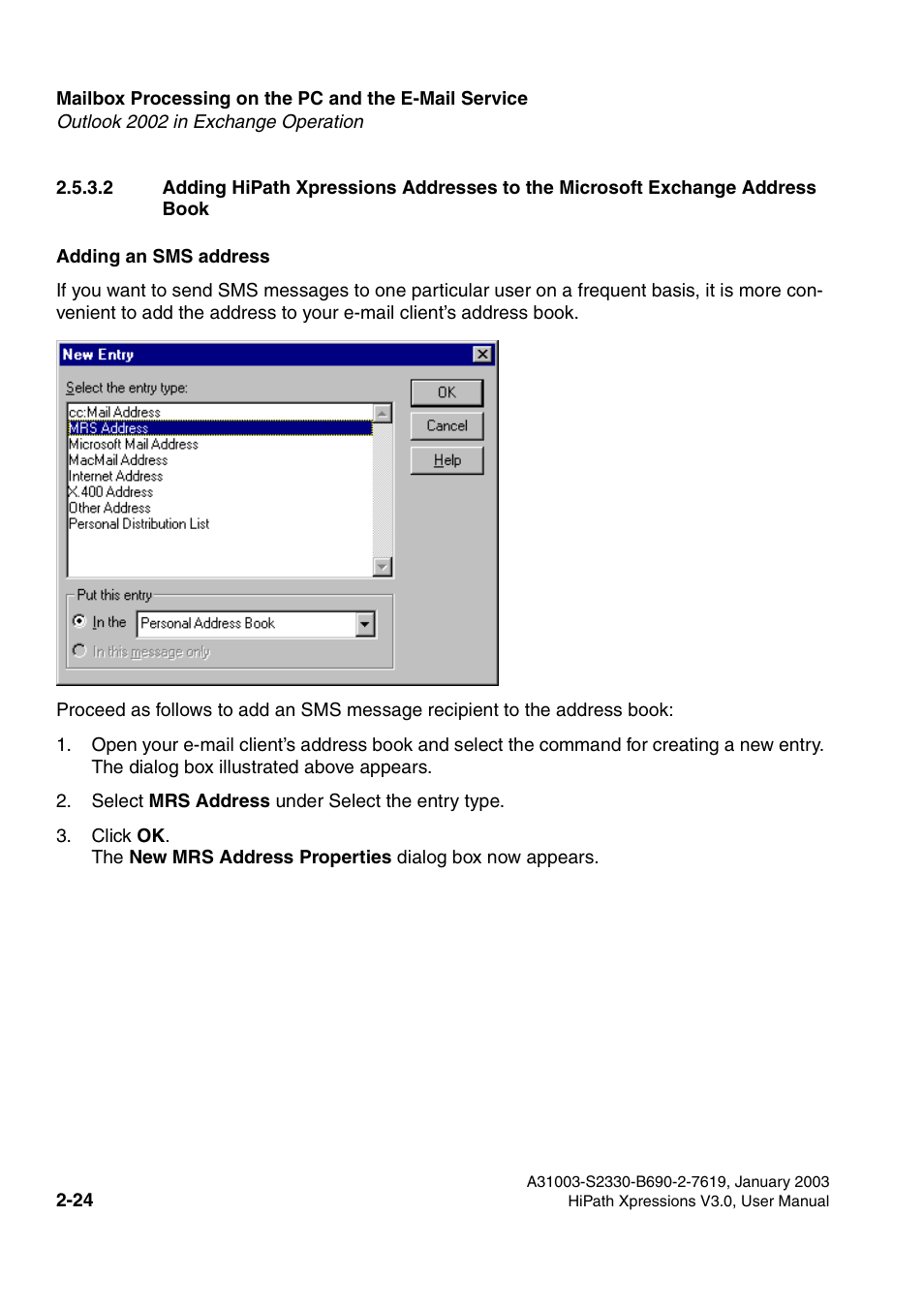 Address book -24 | Siemens HiPath Xpressions Unified Messaging User Manual | Page 40 / 278