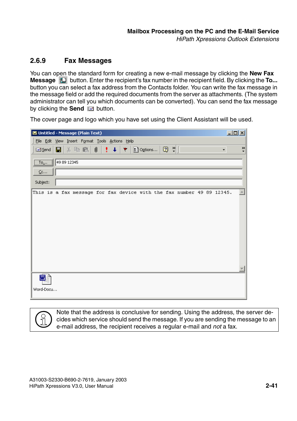 9 fax messages, 9 fax messages -41 | Siemens HiPath Xpressions Unified Messaging User Manual | Page 57 / 278