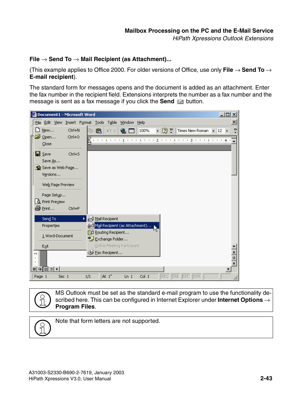 Siemens HiPath Xpressions Unified Messaging User Manual | Page 59 / 278