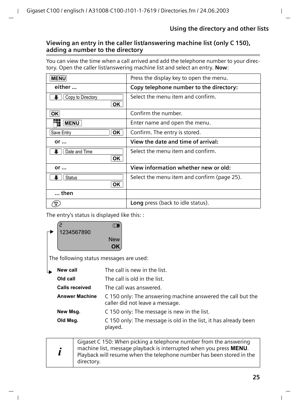 Siemens Gigaset C100 DECT User Manual | Page 26 / 87