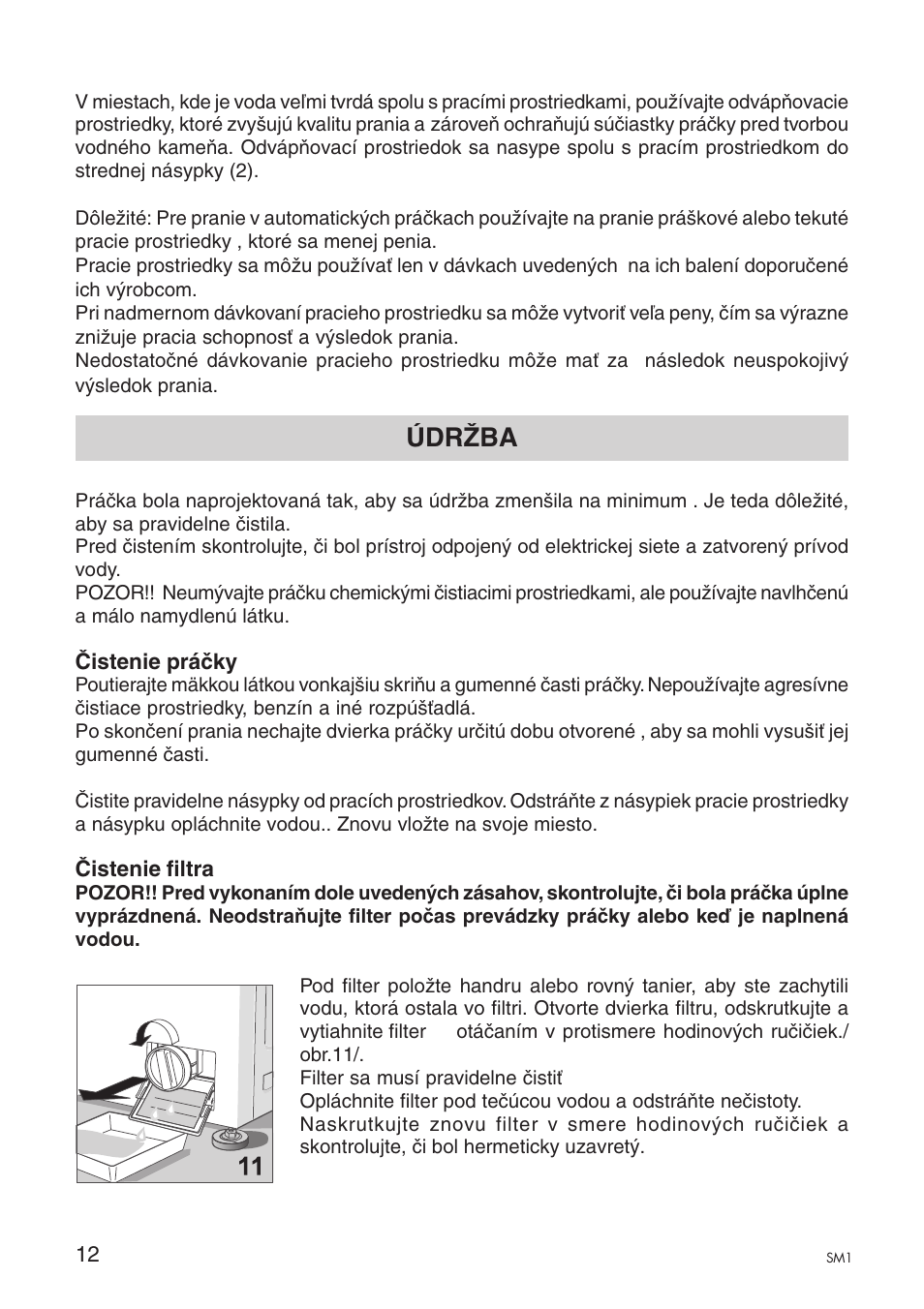 Údržba | Ardo A1000X User Manual | Page 42 / 88