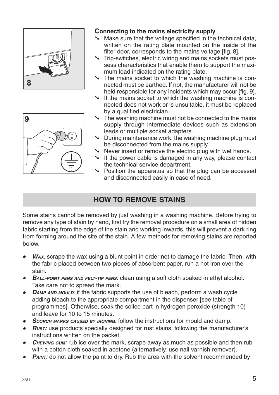 How to remove stains | Ardo A1000X User Manual | Page 63 / 88