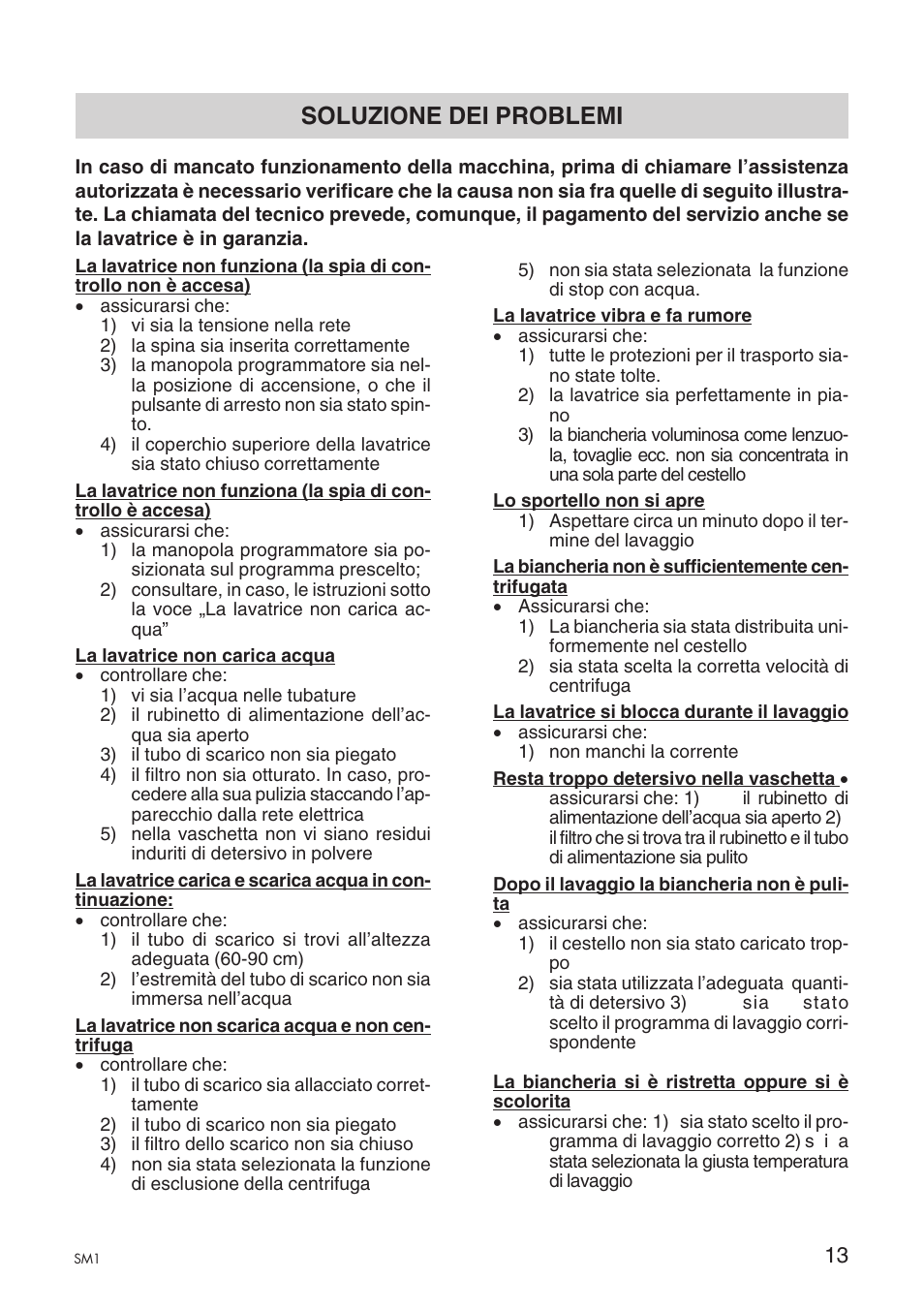 Soluzione dei problemi | Ardo A1000X User Manual | Page 85 / 88