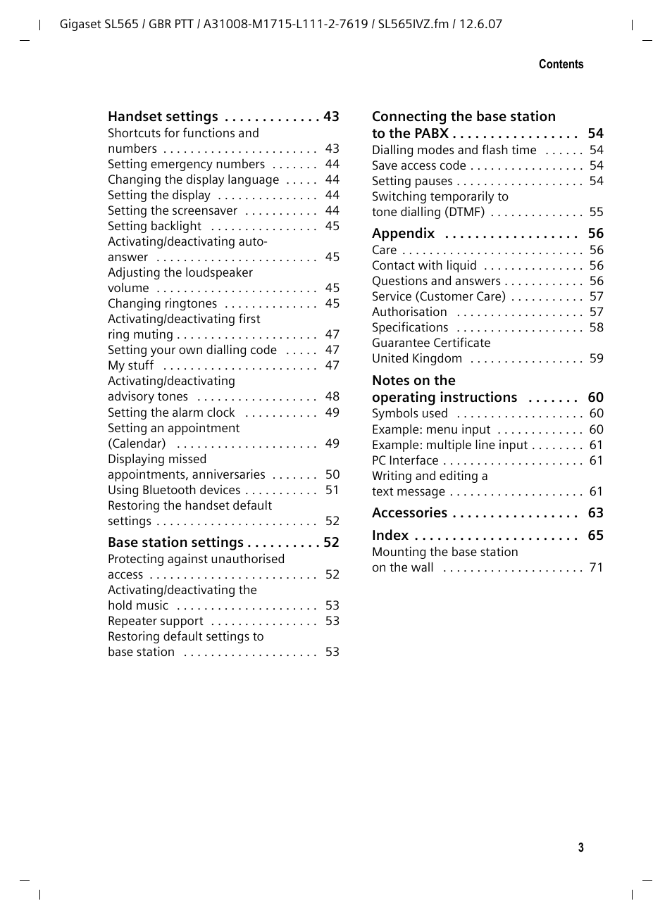 Siemens Gigaset SL565 User Manual | Page 4 / 72