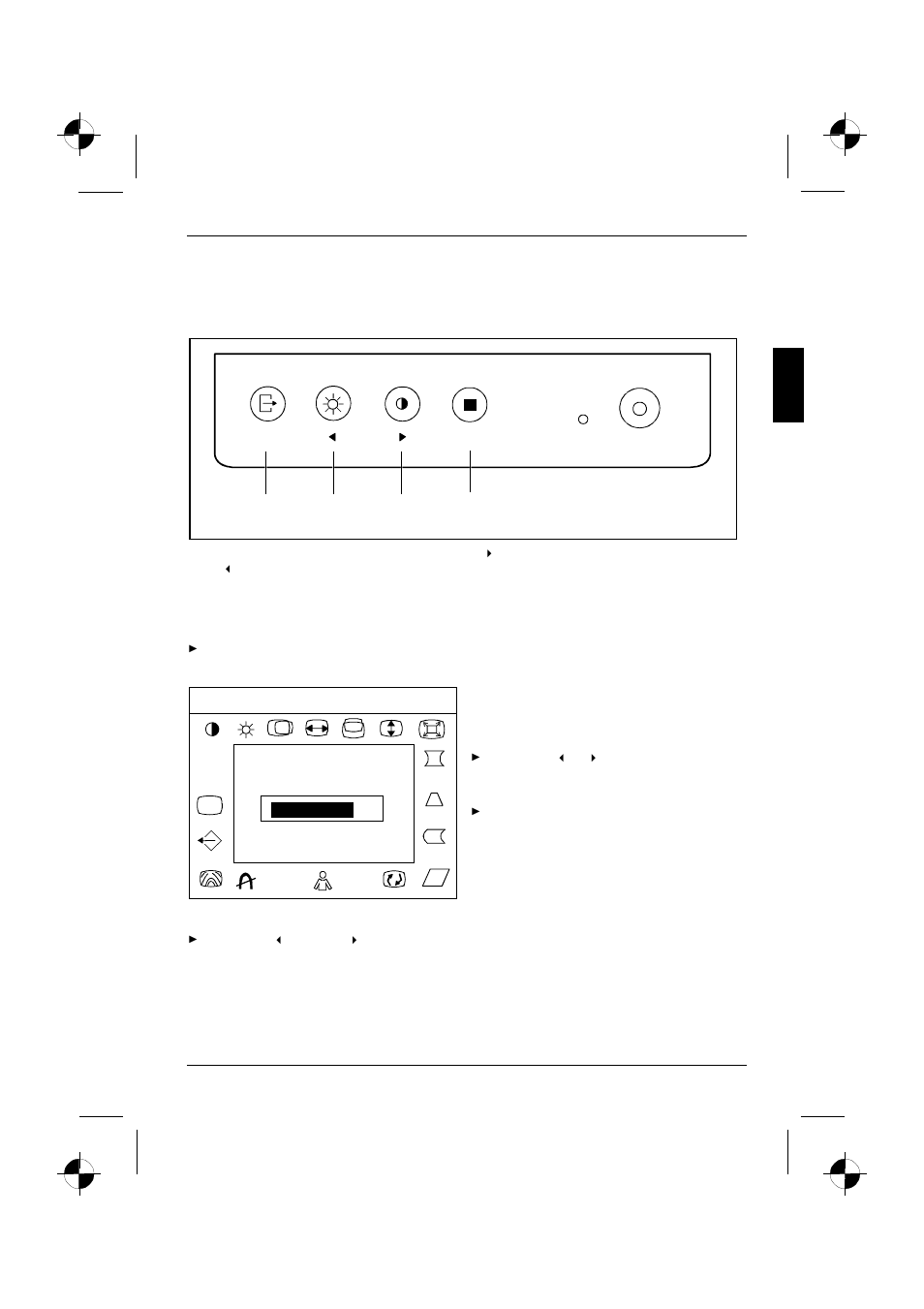 Changing the monitor settings, Settings with the osd menu | Siemens 175V User Manual | Page 19 / 26