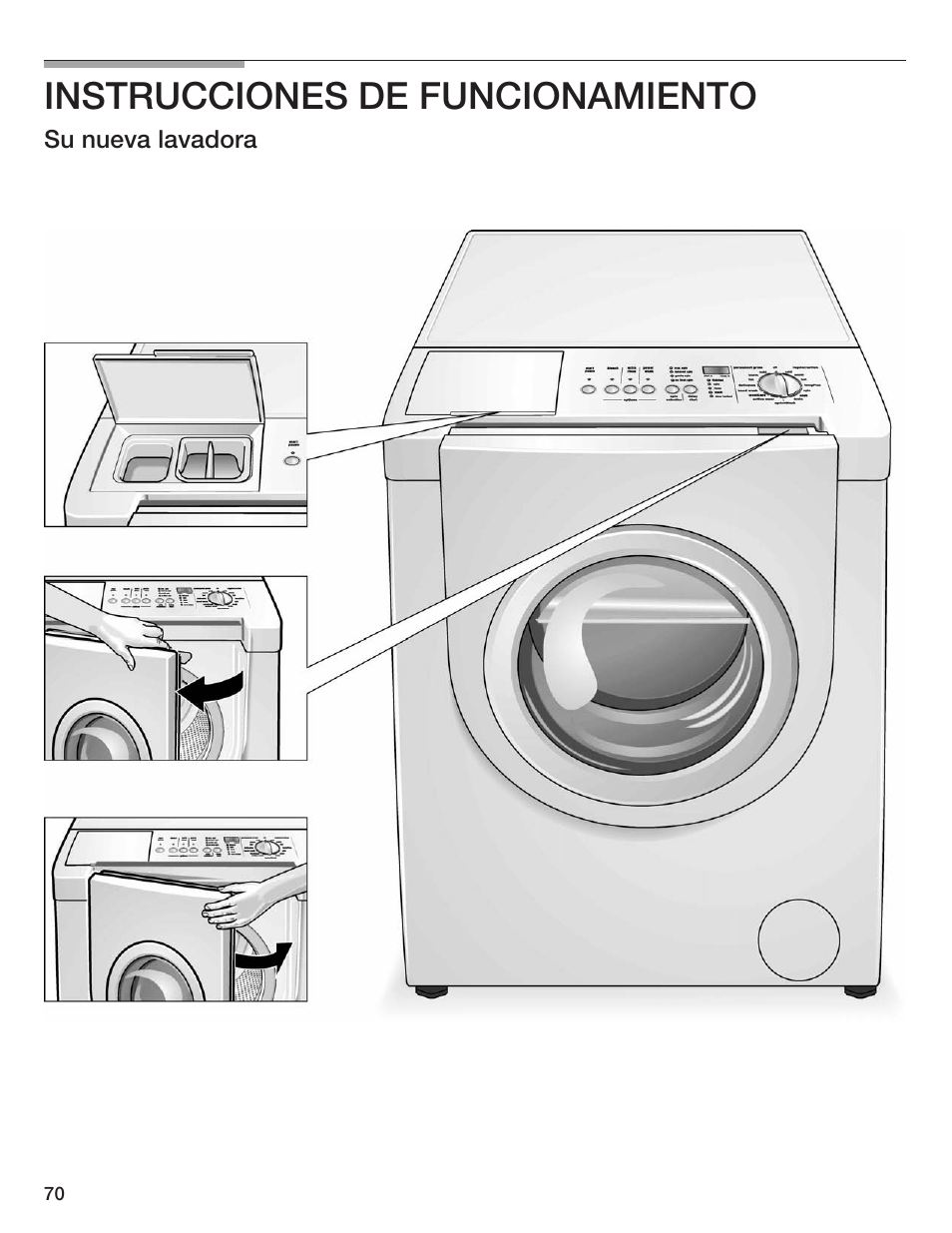 Instrucciones de funcionamiento, Su nueva lavadora | Siemens WFXD5200UC User Manual | Page 71 / 89