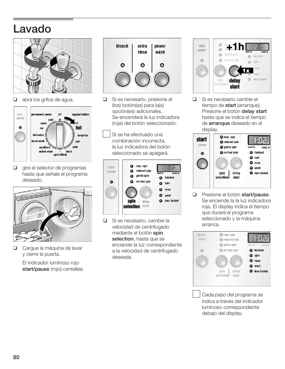 Lavado | Siemens WFXD5200UC User Manual | Page 81 / 89