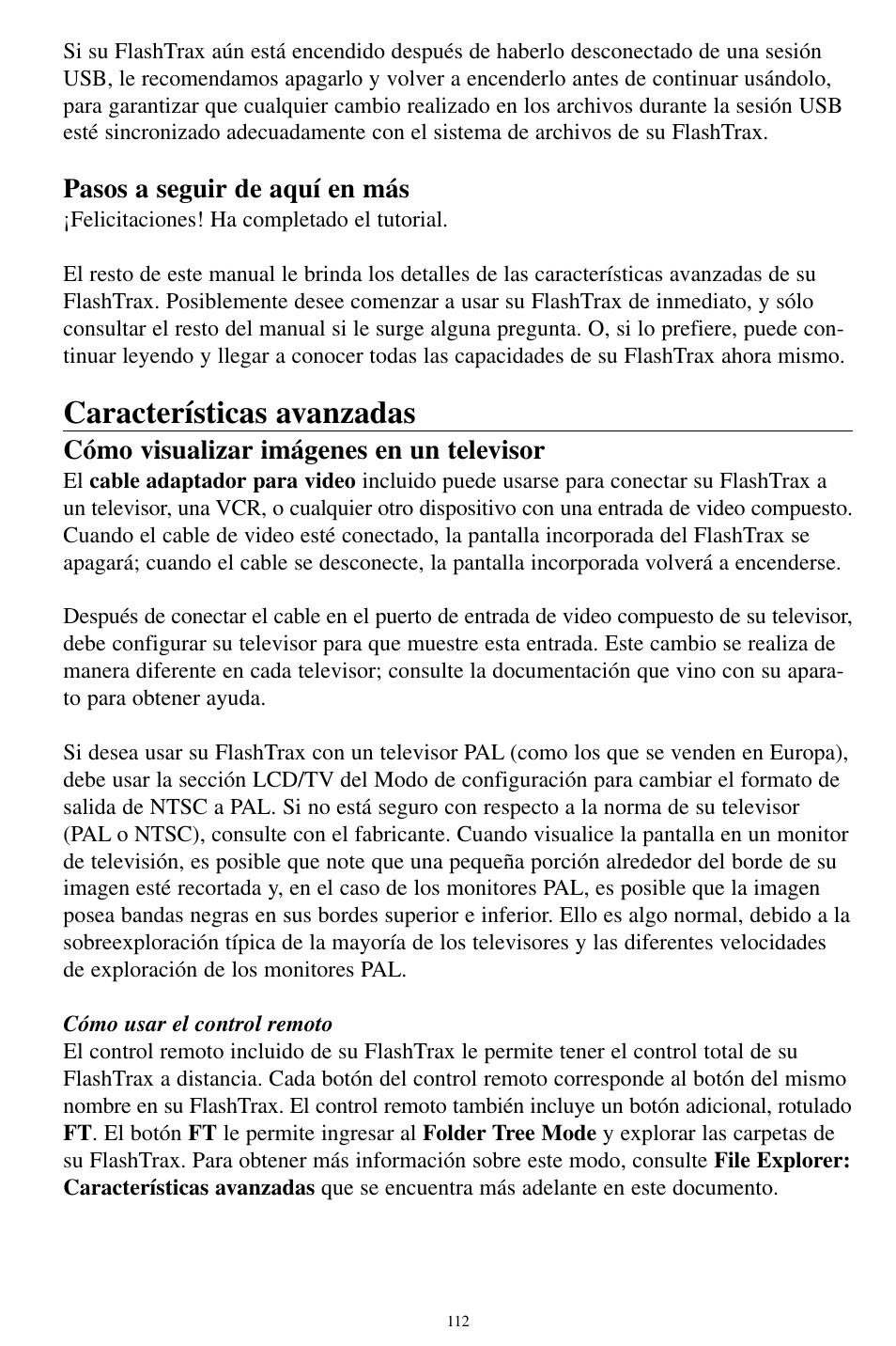 Características avanzadas | SmartDisk MP3 User Manual | Page 115 / 156