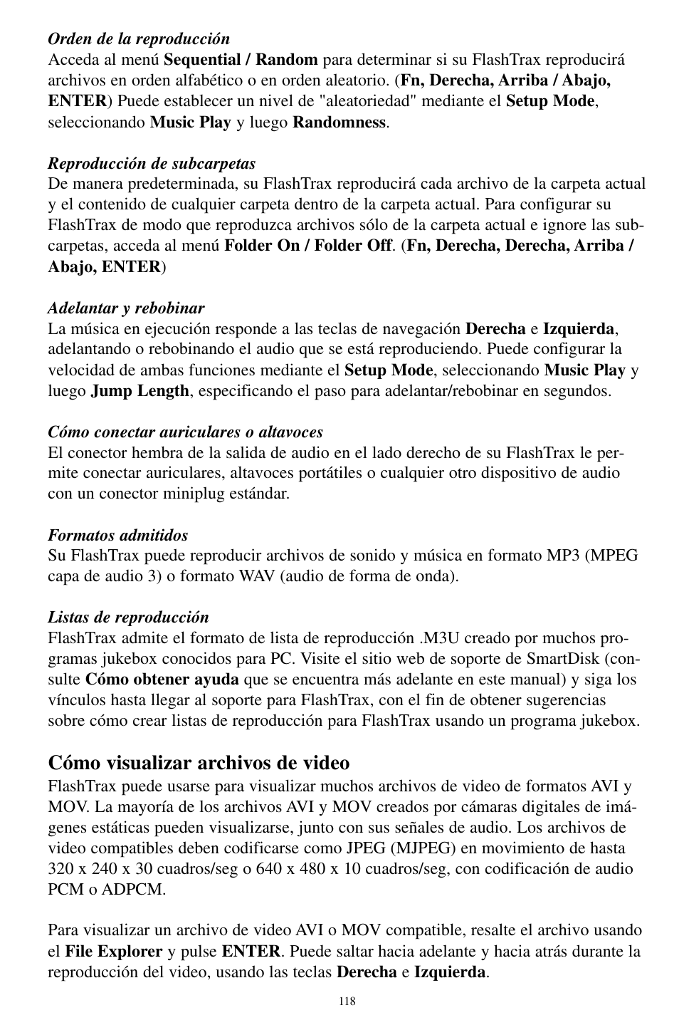 Cómo visualizar archivos de video | SmartDisk MP3 User Manual | Page 121 / 156