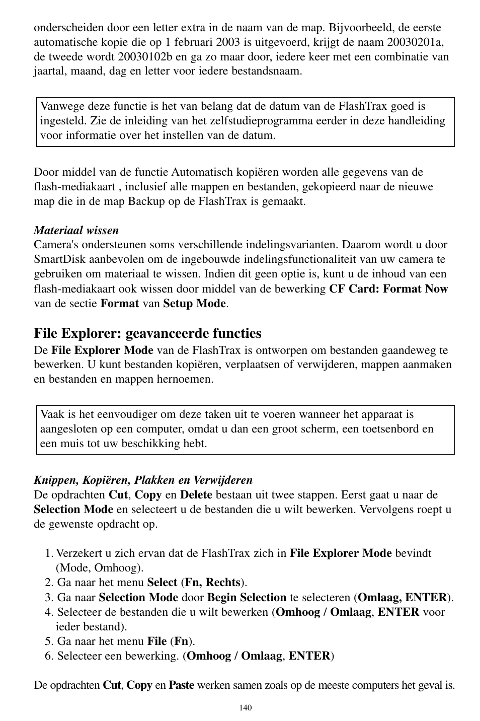 File explorer: geavanceerde functies | SmartDisk MP3 User Manual | Page 143 / 156