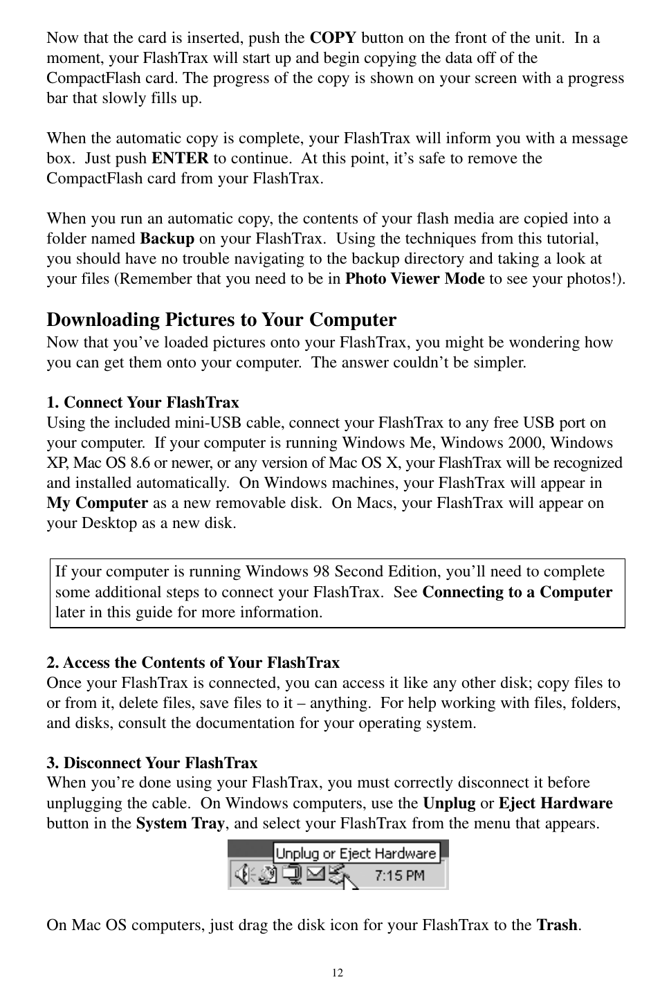 Downloading pictures to your computer | SmartDisk MP3 User Manual | Page 15 / 156