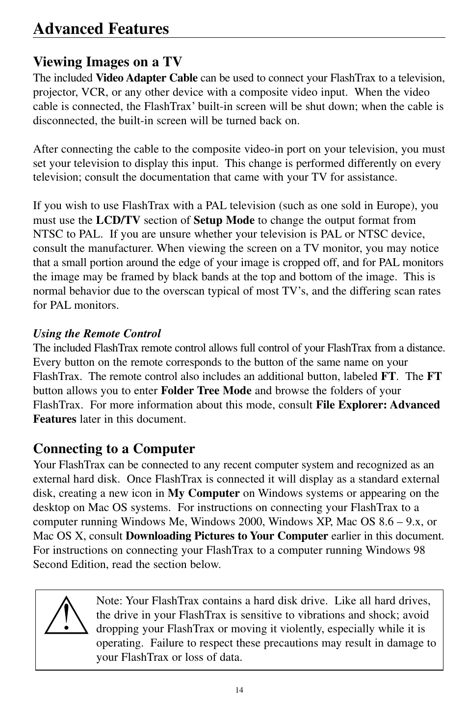 Advanced features | SmartDisk MP3 User Manual | Page 17 / 156