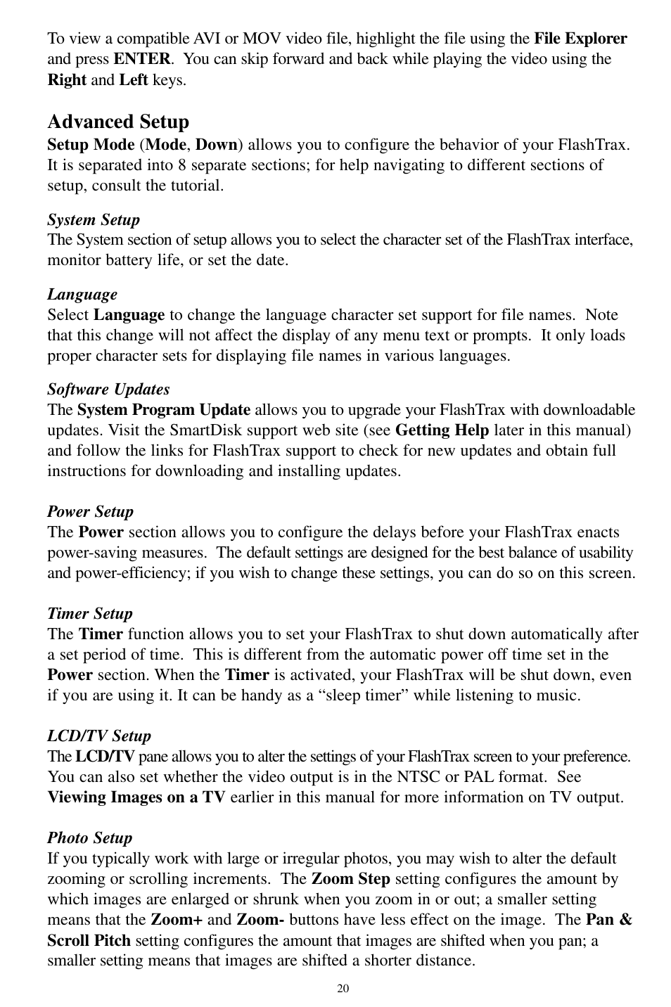 Advanced setup | SmartDisk MP3 User Manual | Page 23 / 156