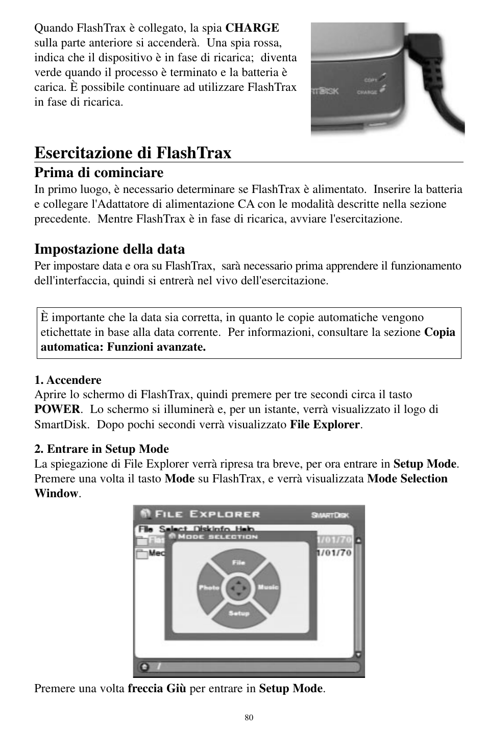 Esercitazione di flashtrax | SmartDisk MP3 User Manual | Page 83 / 156