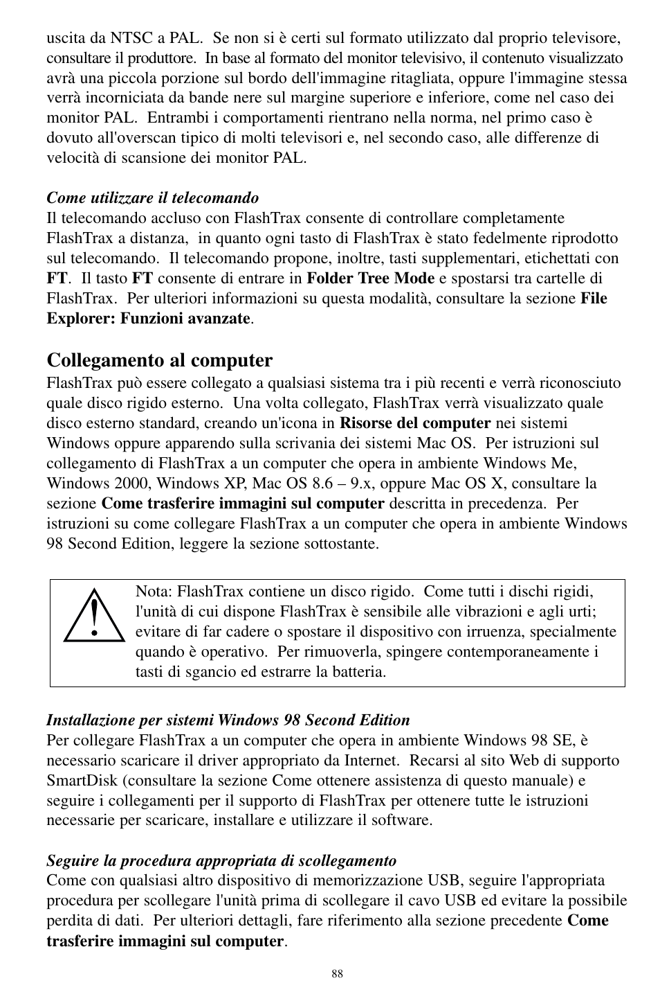 Collegamento al computer | SmartDisk MP3 User Manual | Page 91 / 156