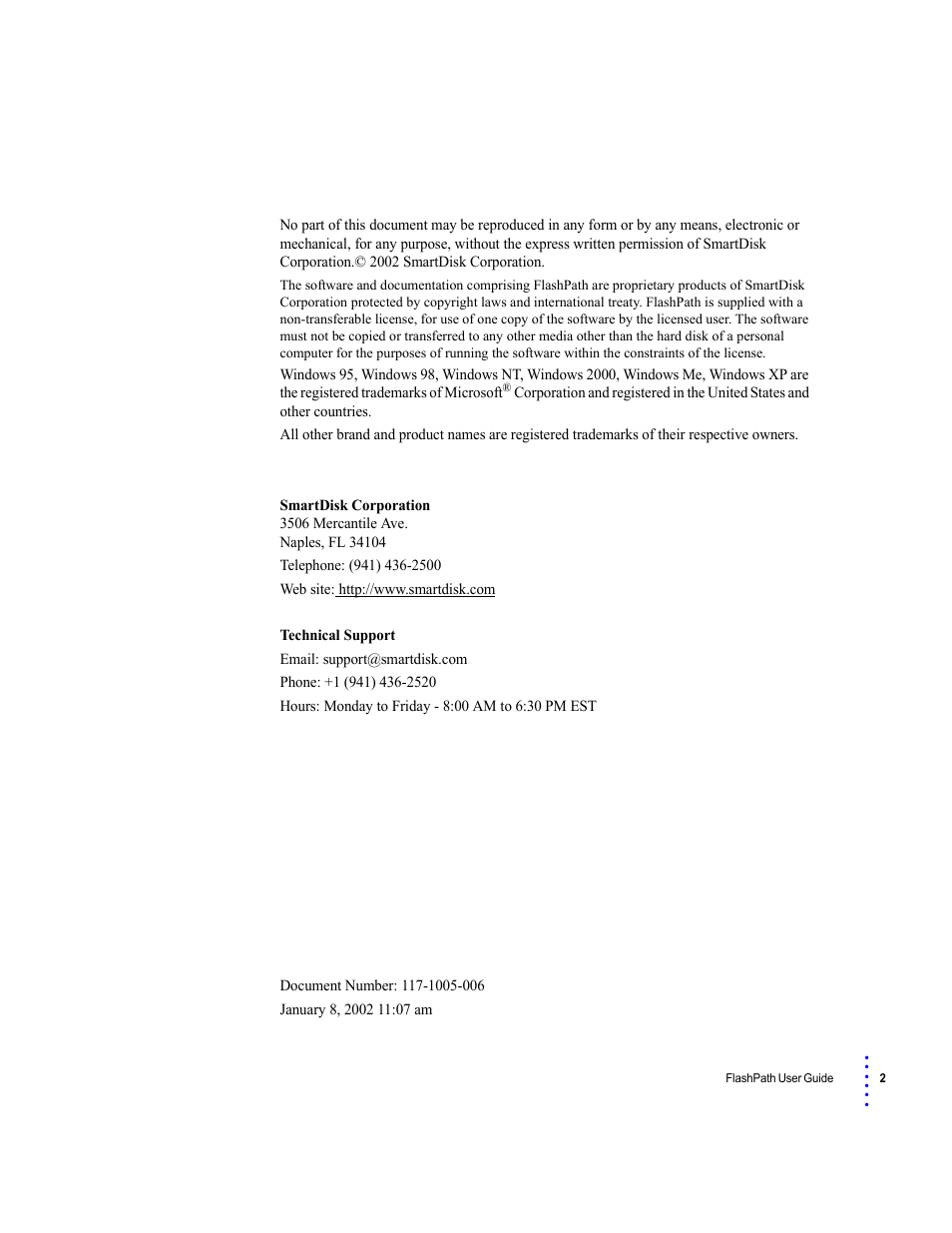 SmartDisk FlashPath Secure Digital Memory Card User Manual | Page 2 / 17