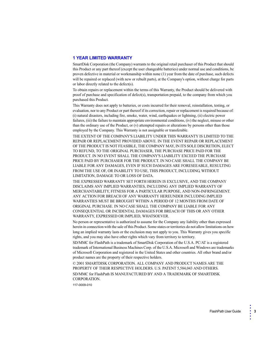 SmartDisk FlashPath Secure Digital Memory Card User Manual | Page 3 / 17